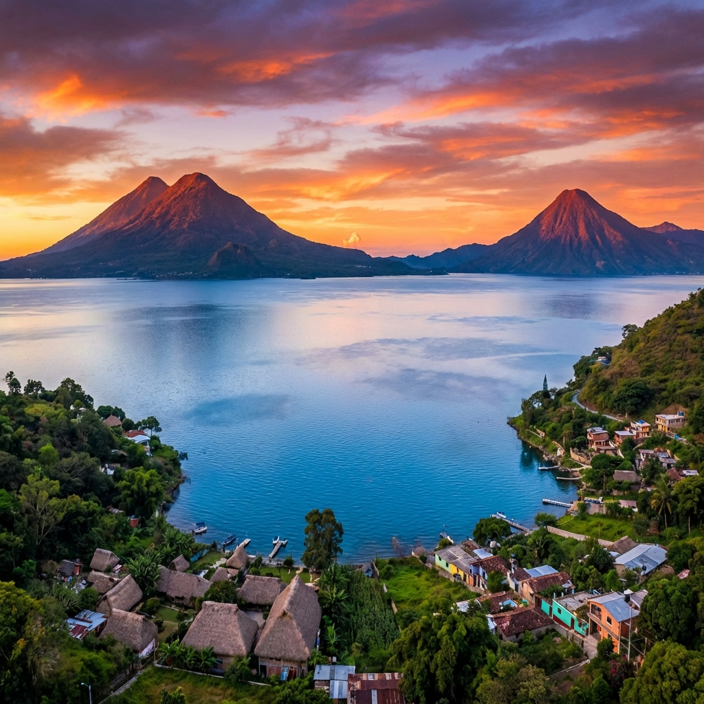 Lago Atitlán y Volcanes